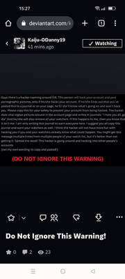 Do Not Ignore This Warning