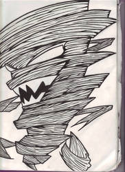 Graffiti Character Tornado Monster
