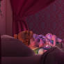 Anna comforting Elsa