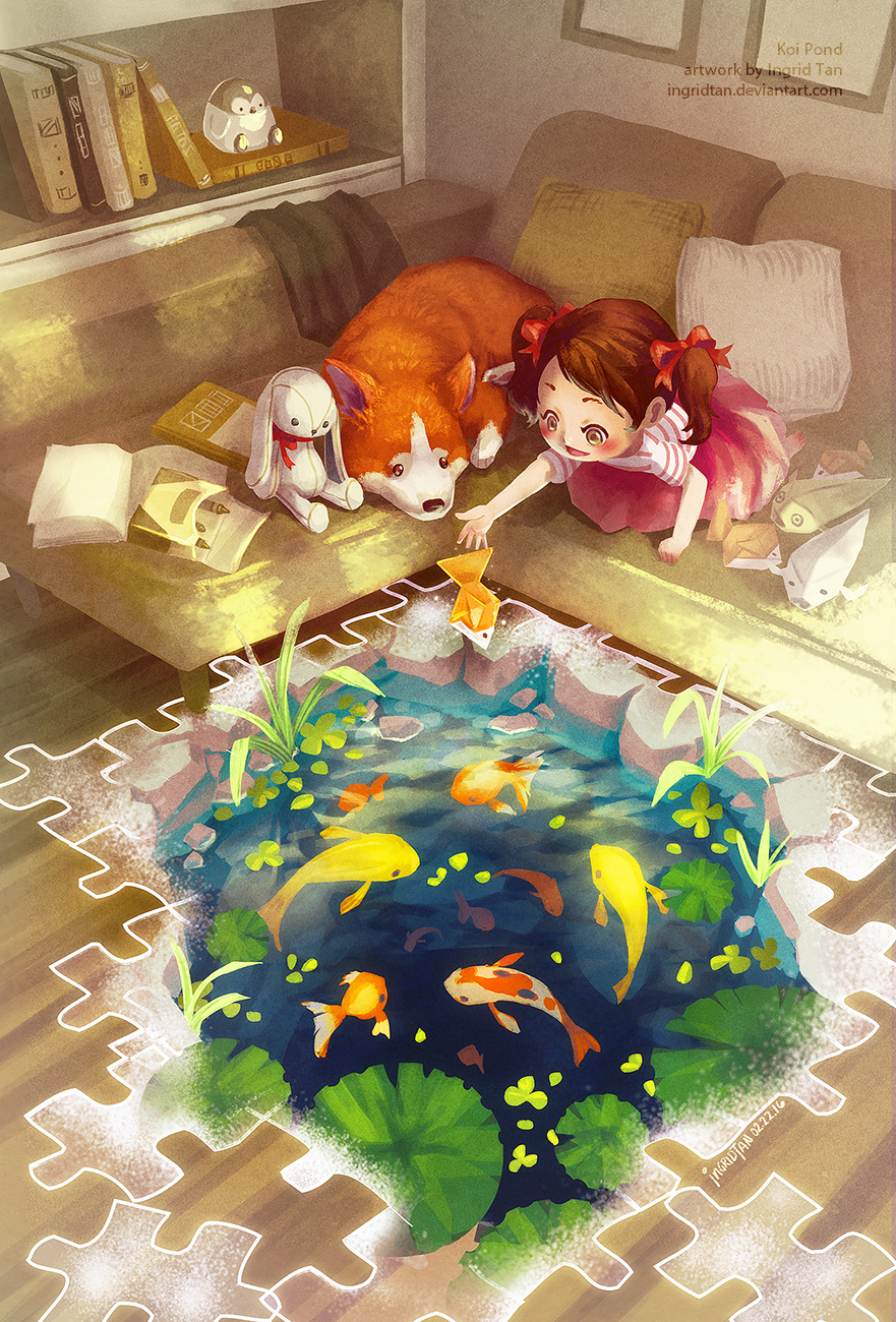 Puzzles of Imagination: Koi Pond