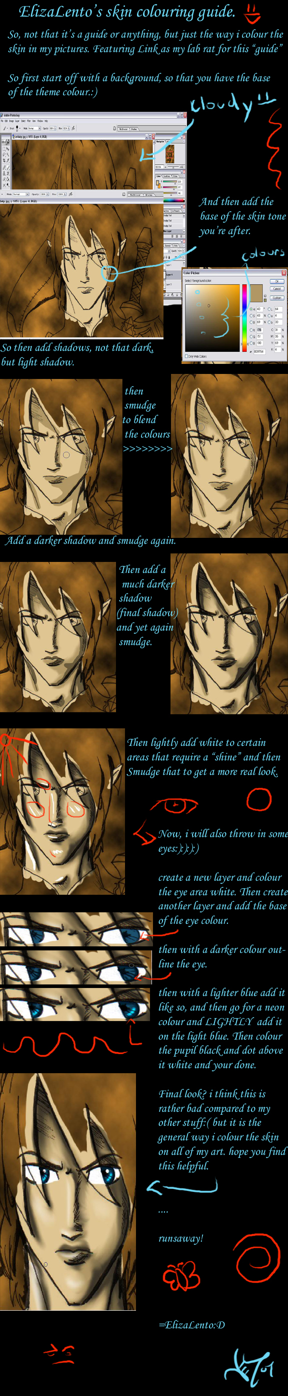 How I colour by ElizaLento on DeviantArt