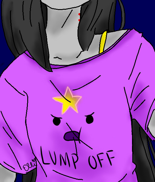 Marceline wearing Lumpy Space Princess