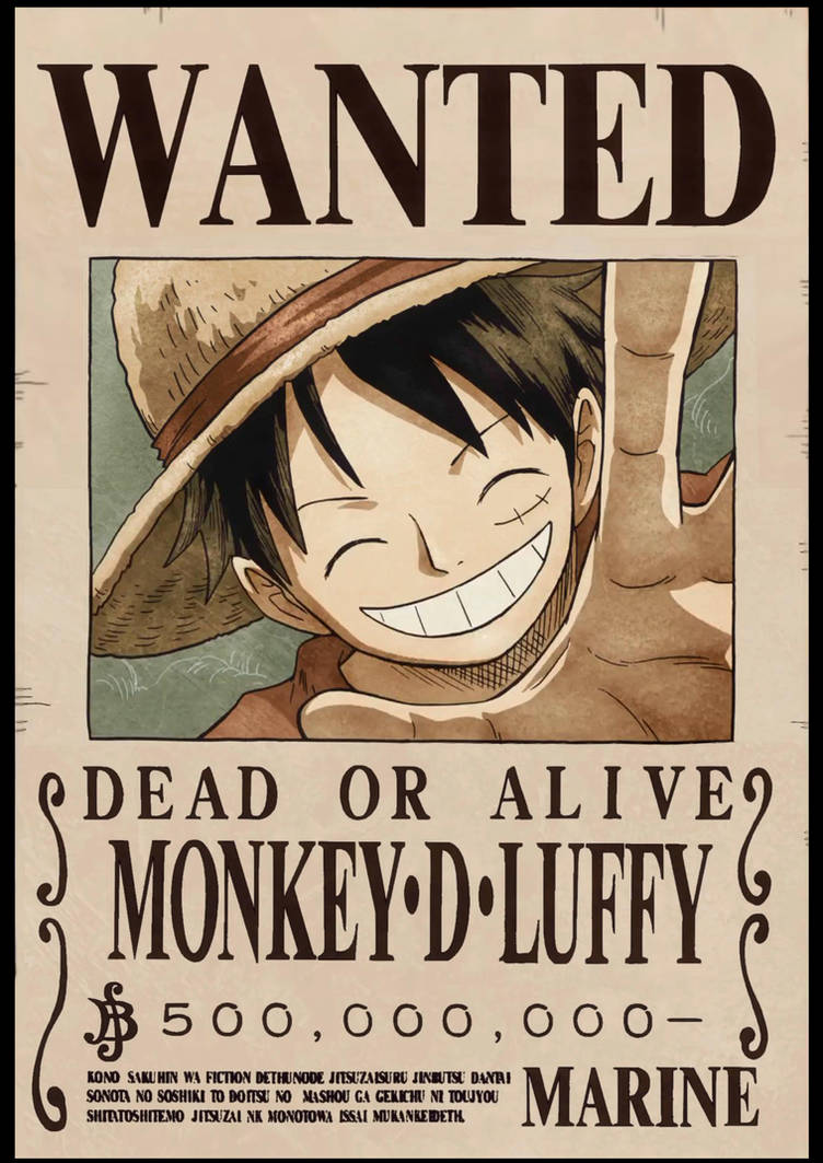 Wanted Poster Luffy by Kitsunebi-no-Ina on DeviantArt