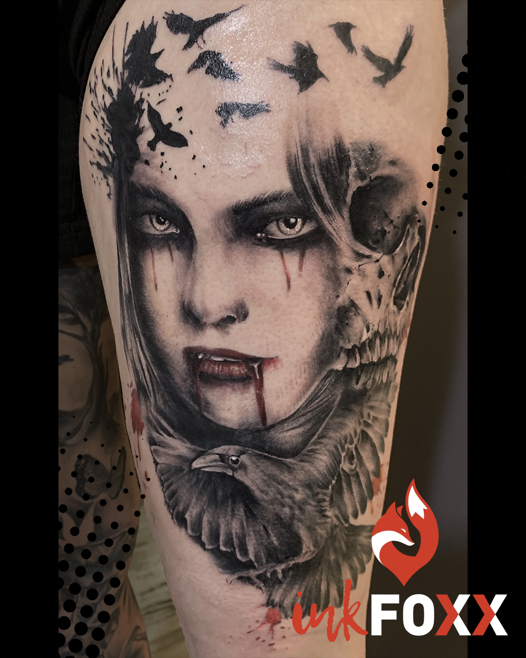 vampire skull tattoo