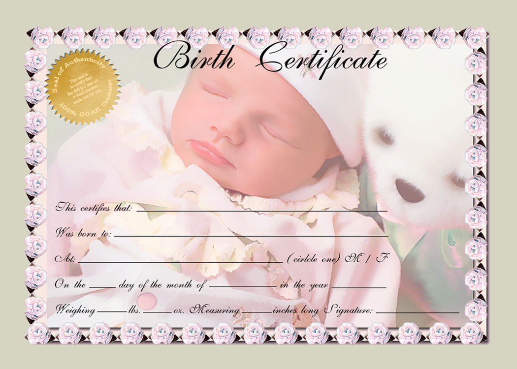 Birth Certificate Green Multi by afox2004 on DeviantArt