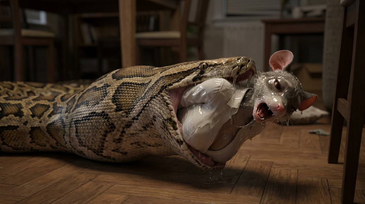 Python Eating Pizza natural meal for a python by benissimo122 on DeviantArt
