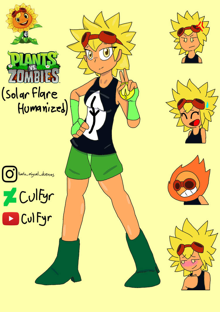 Plants vs Zombies SolarFlare Humanized by CulFyr on DeviantArt