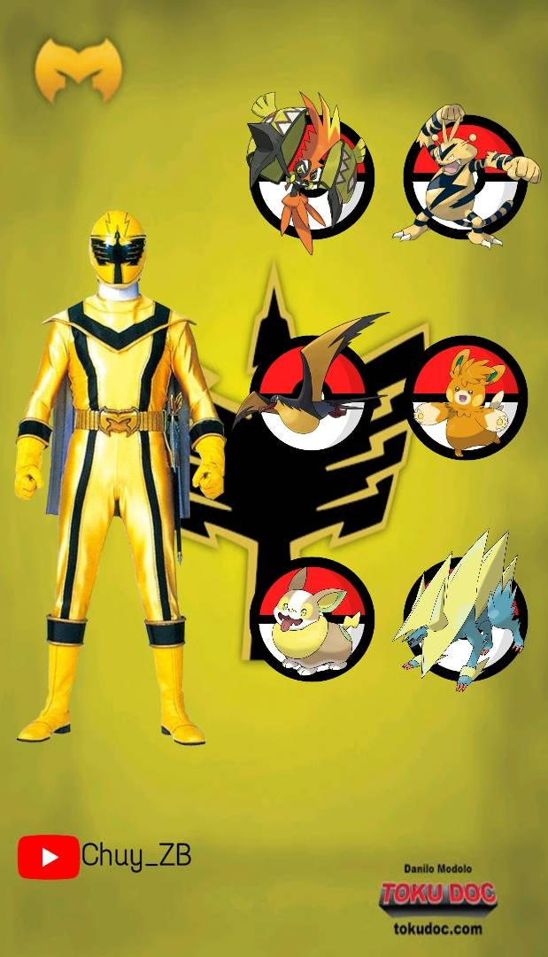 Equipo Pokemon de Chip (Yellow Mystic Ranger) by chuyzb on DeviantArt