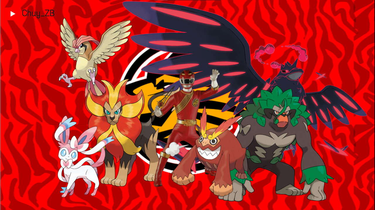Equipo Pokemon del Red Wild Force Ranger by chuyzb on DeviantArt