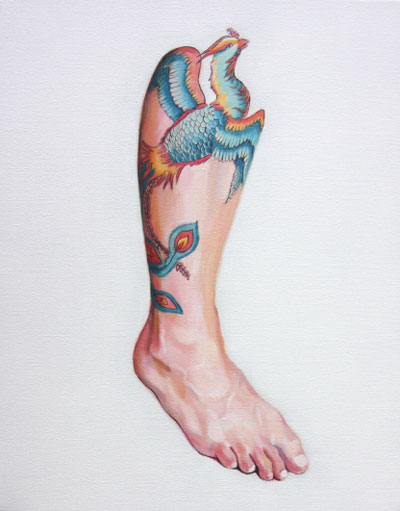 Phoenix Tattoo Leg