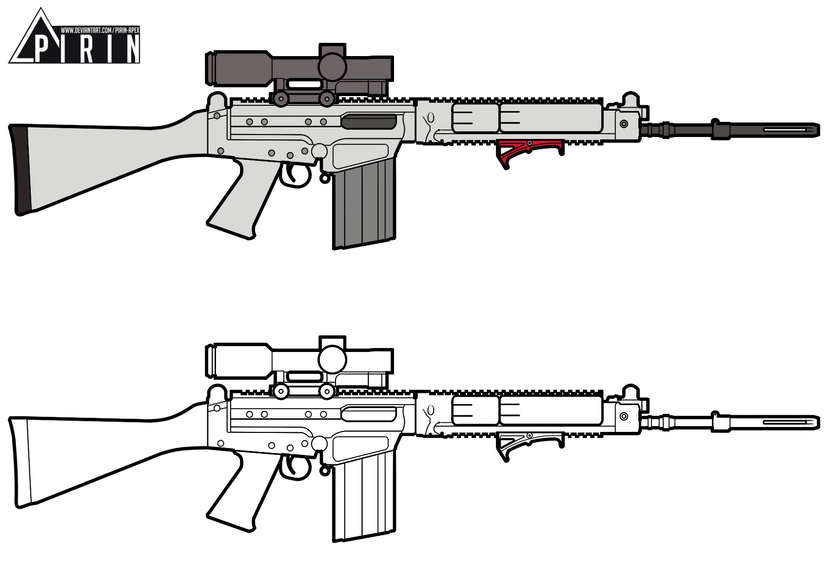 Fal Drawing FN FAL by Pirin-apex on DeviantArt