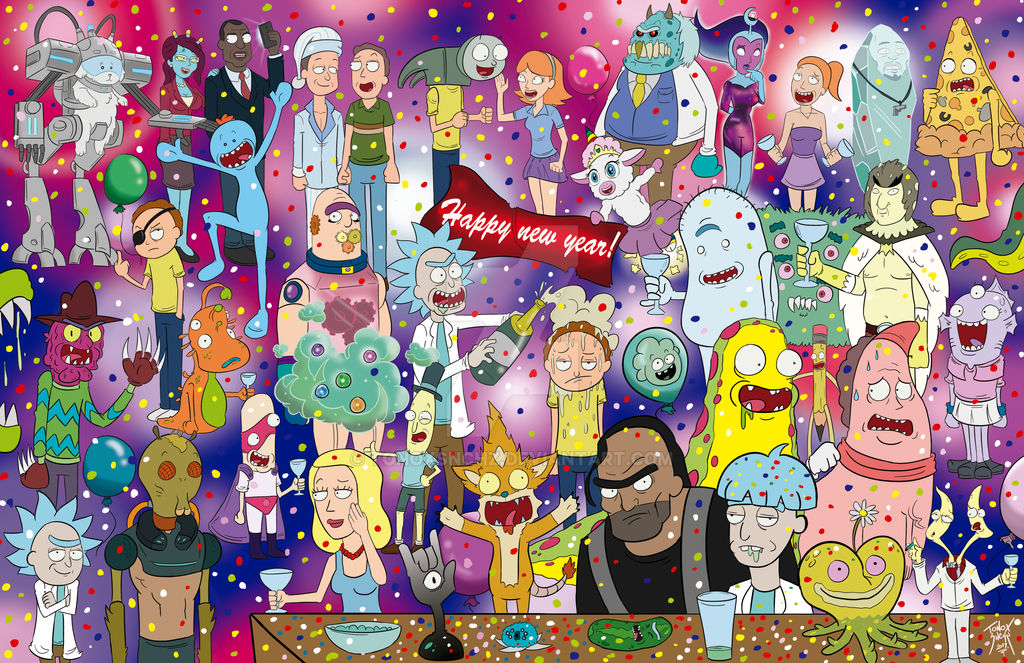 Rick and Morty Happy New Year by TONOXSNCHZ on DeviantArt