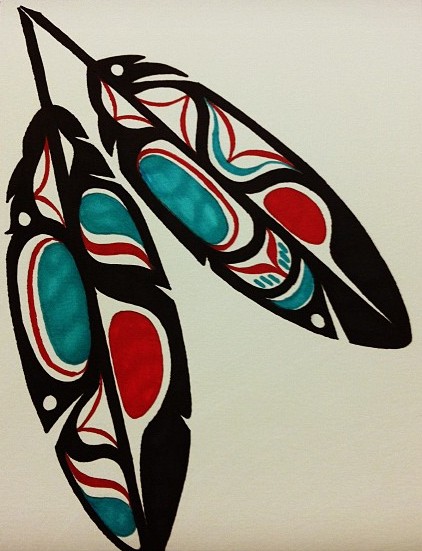 Haida Eagle Feathers - Black