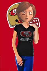 Disney Girls NFL: Helen Parr-San Francisco 49ers by nickelbackloverxoxox