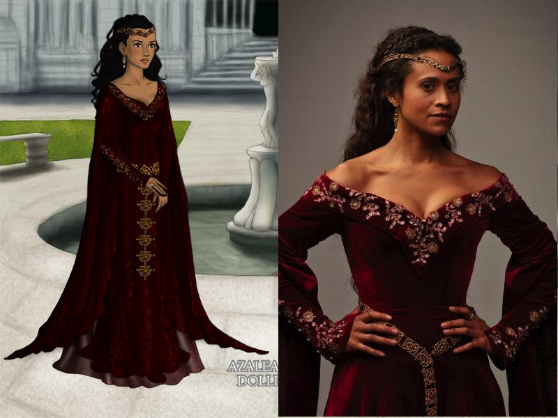 BBC's Merlin-Guinevere's Red Gown