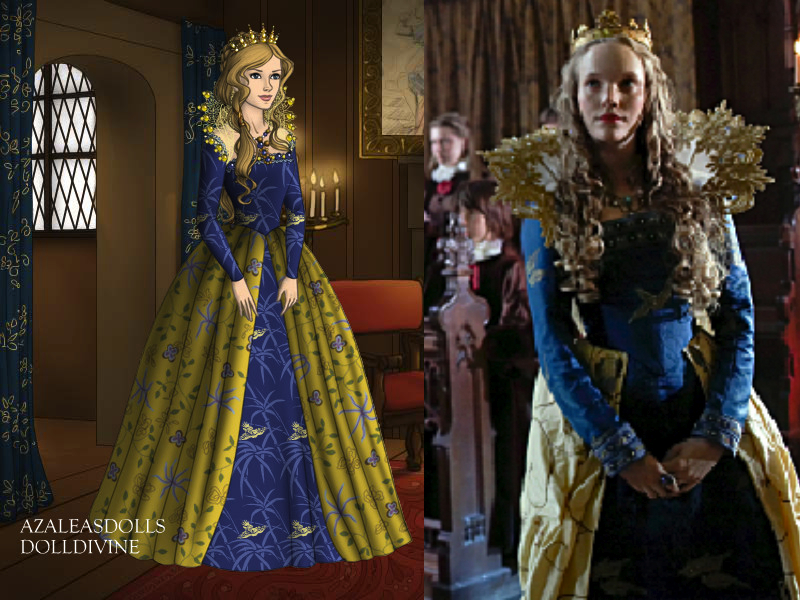 Tudors-Catherine's Blue and Yellow Dress