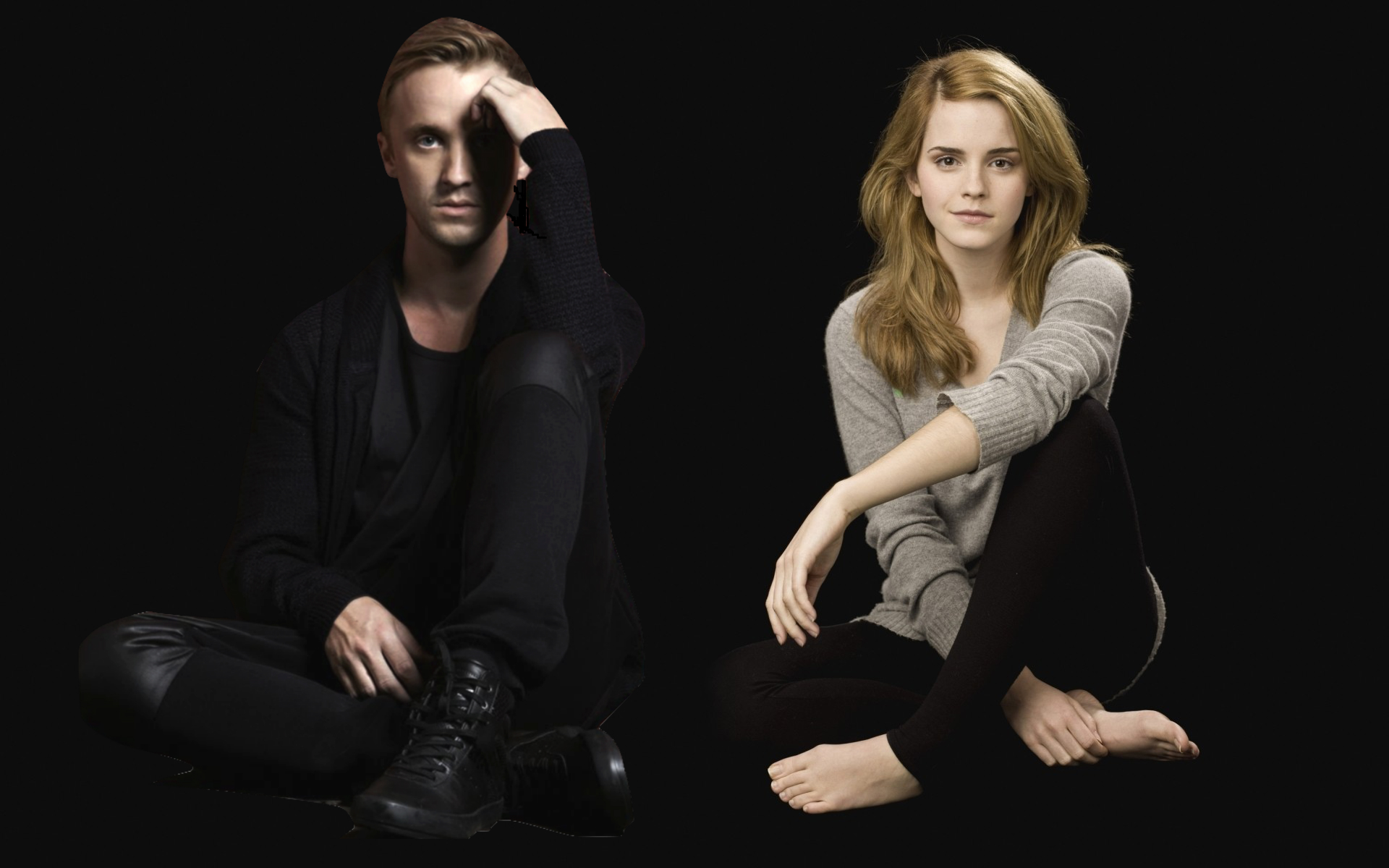 Tom Felton And Emma Watson Sitting By Nickelbackloverxoxox