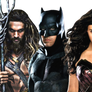 Aquaman, Batman, Wonder Woman, and Superman PNG