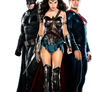Batman, Wonder Woman, and Superman (Full-Body) PNG