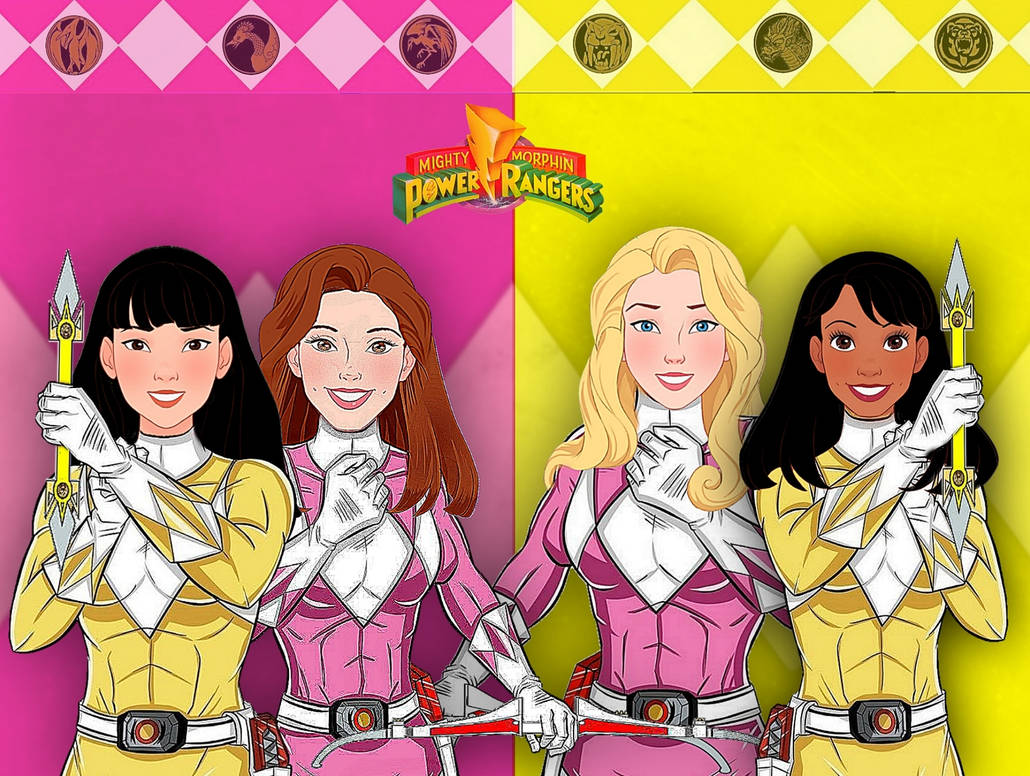 MMPR Pink and Yellow Rangers Disney Style by nickelbackloverxoxox on ...