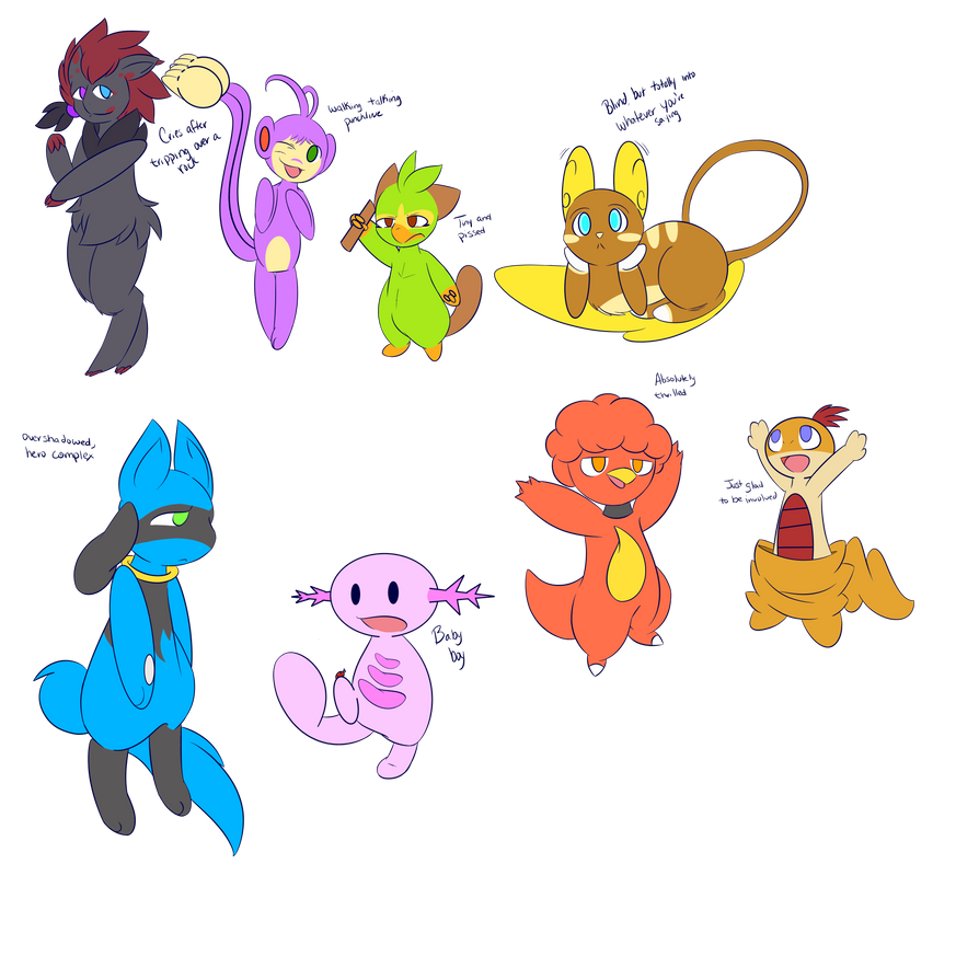 Random Pokemon Characters by CozyKomala on DeviantArt