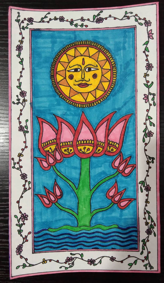 Madhubani lotus by Quriry on DeviantArt