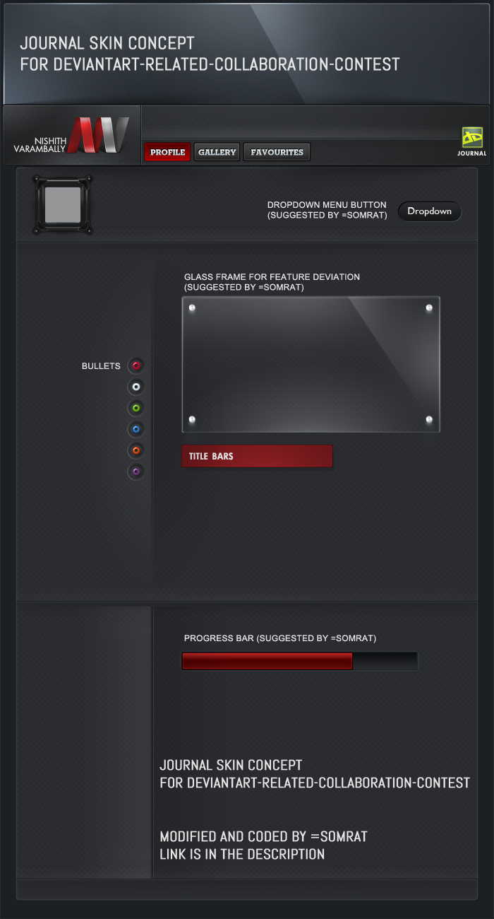 Journal Skin Concept for dA related contest