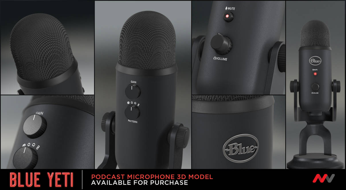 Blue Yeti 3D model