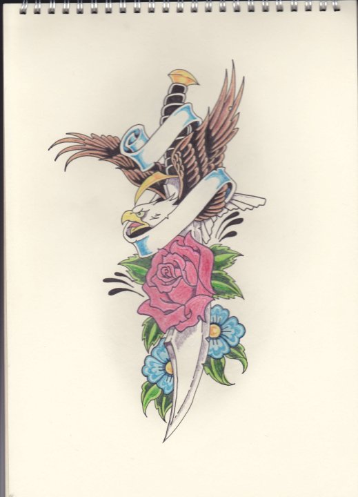 Eagle, Rose and Dagger