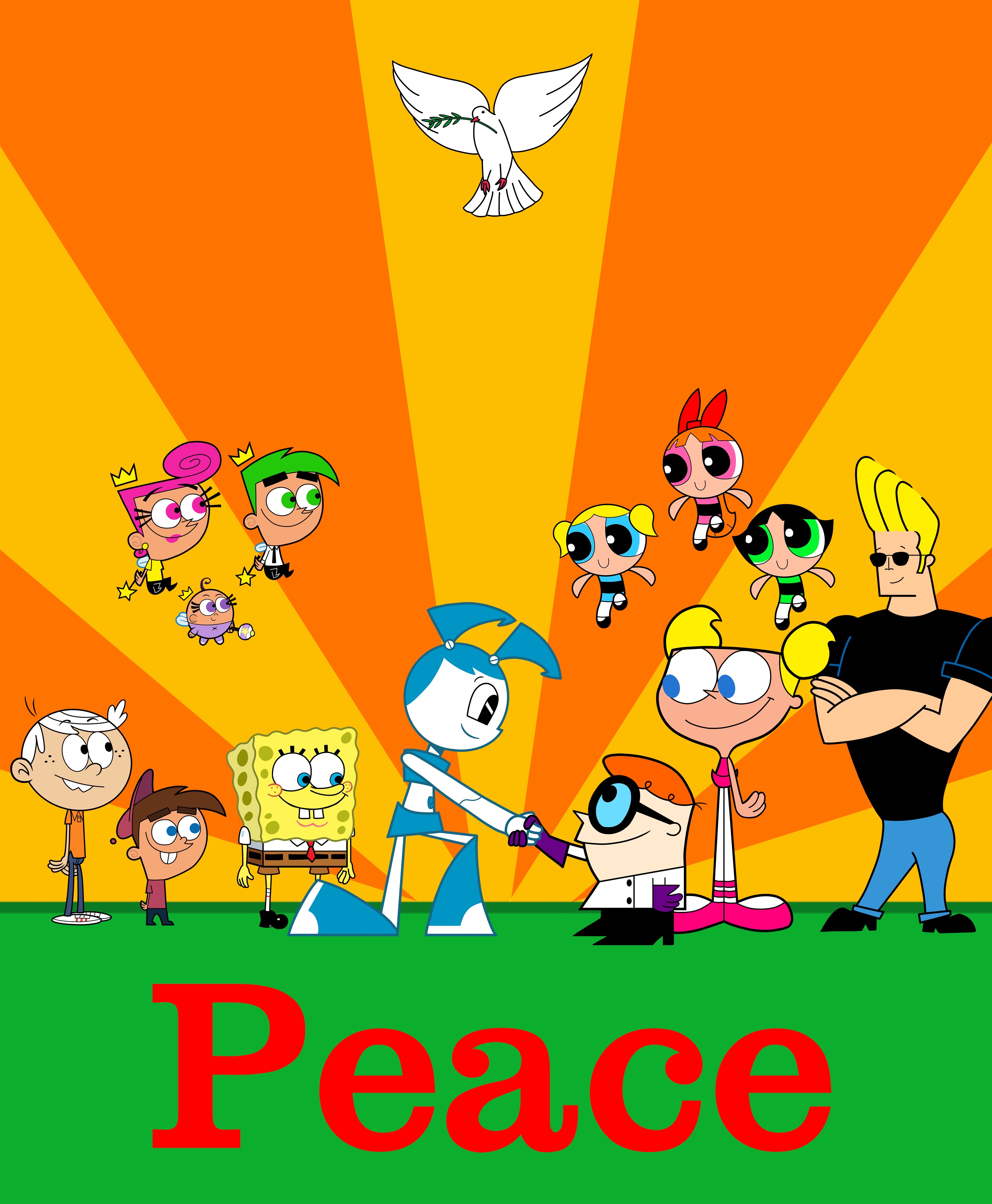 Nickelodeon and Cartoon Network making peace. by DMarin2000 on DeviantArt Nickelodeon and Cartoon Network making peace. by DMarin2000 on DeviantArt