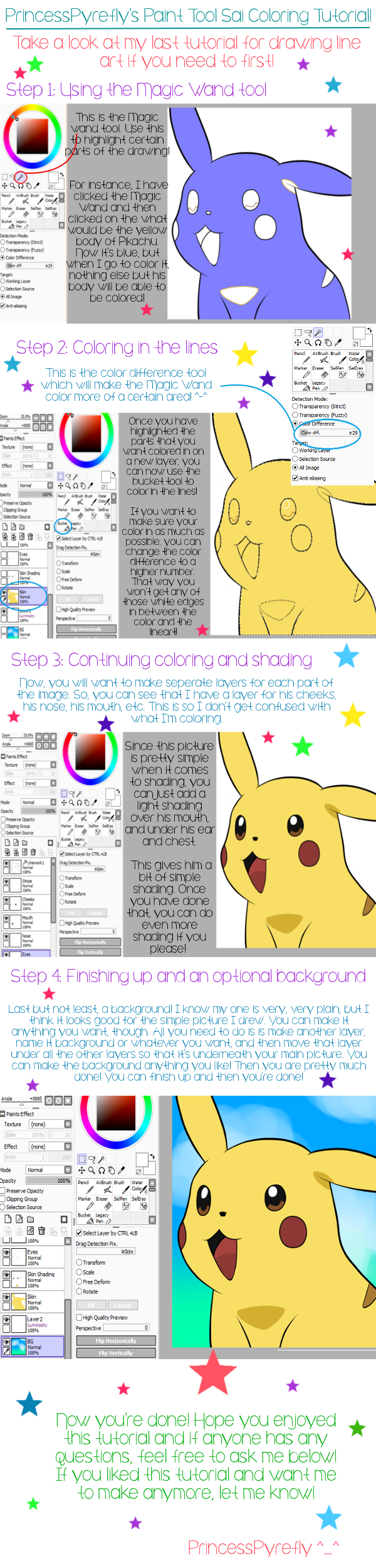 Paint Tool Sai Coloring Tutorial