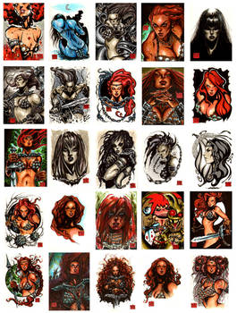 Red Sonja sketch card set