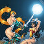 Giant Goddess Wonder Woman vs Giant Artemis