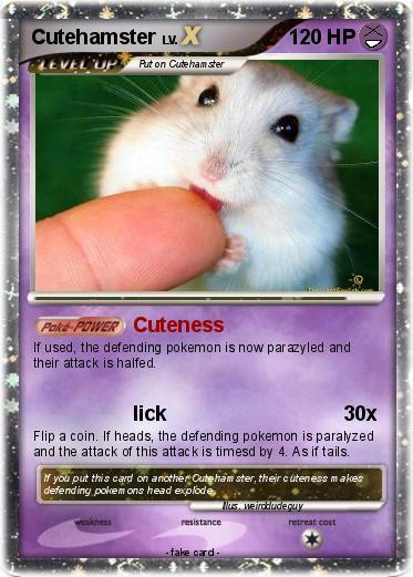 hamster pokemon cards loaded and ready 1 add 2 face Cutehamster card by Weirddudeguy on