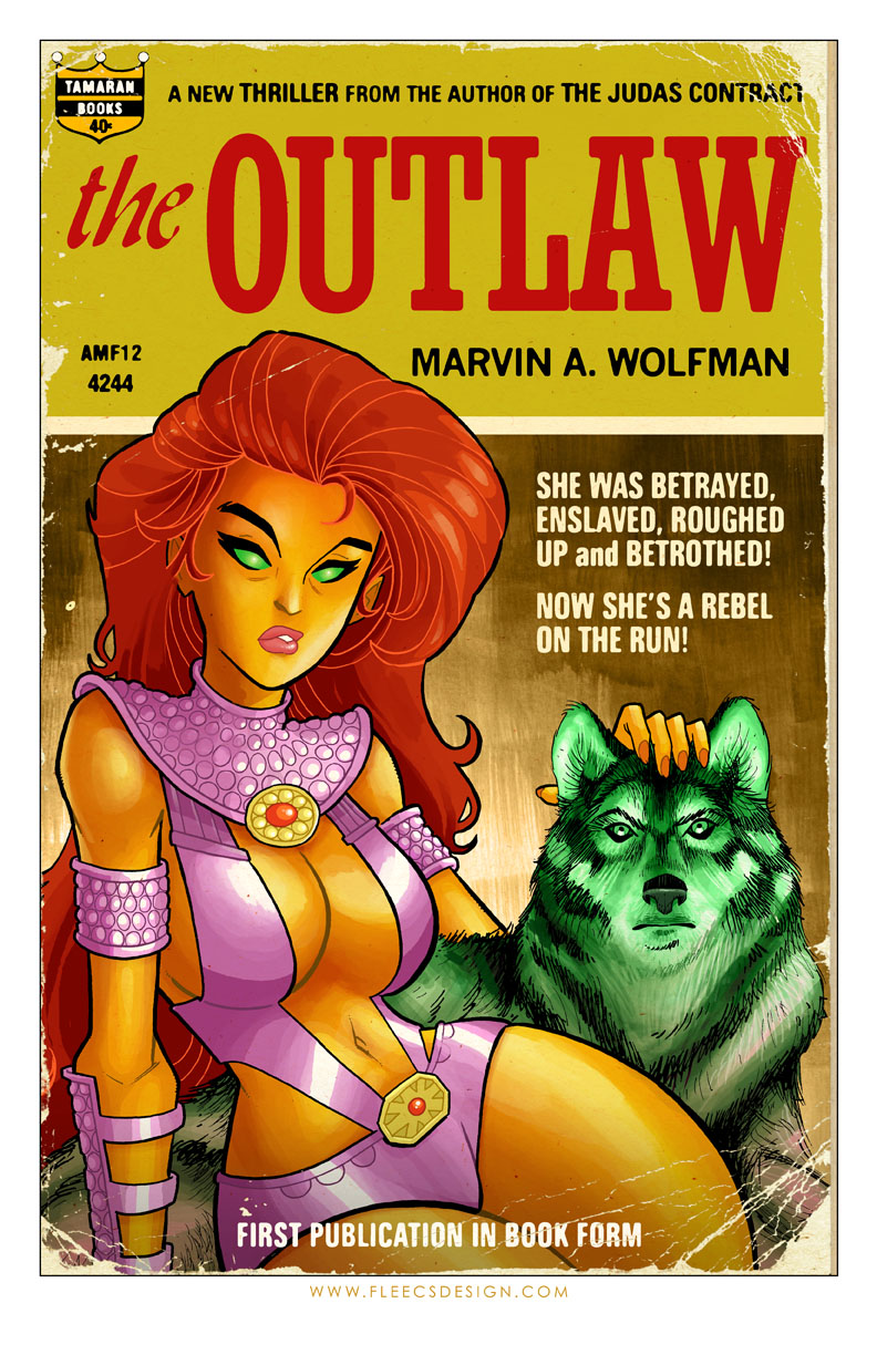 Starfire Pulp Novel Cover by TonyFleecs