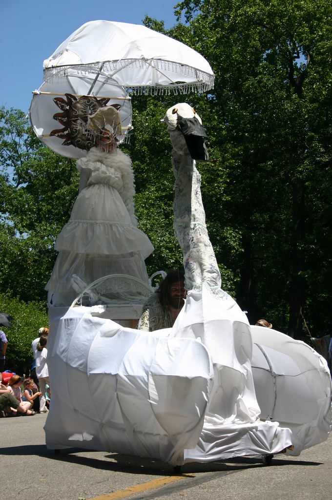 trumpeter swan float