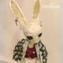 white rabbit marionette