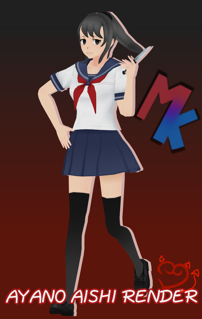 Ayano Aishi 2nd Render // Yandere Simulator by SkyeLimited on DeviantArt