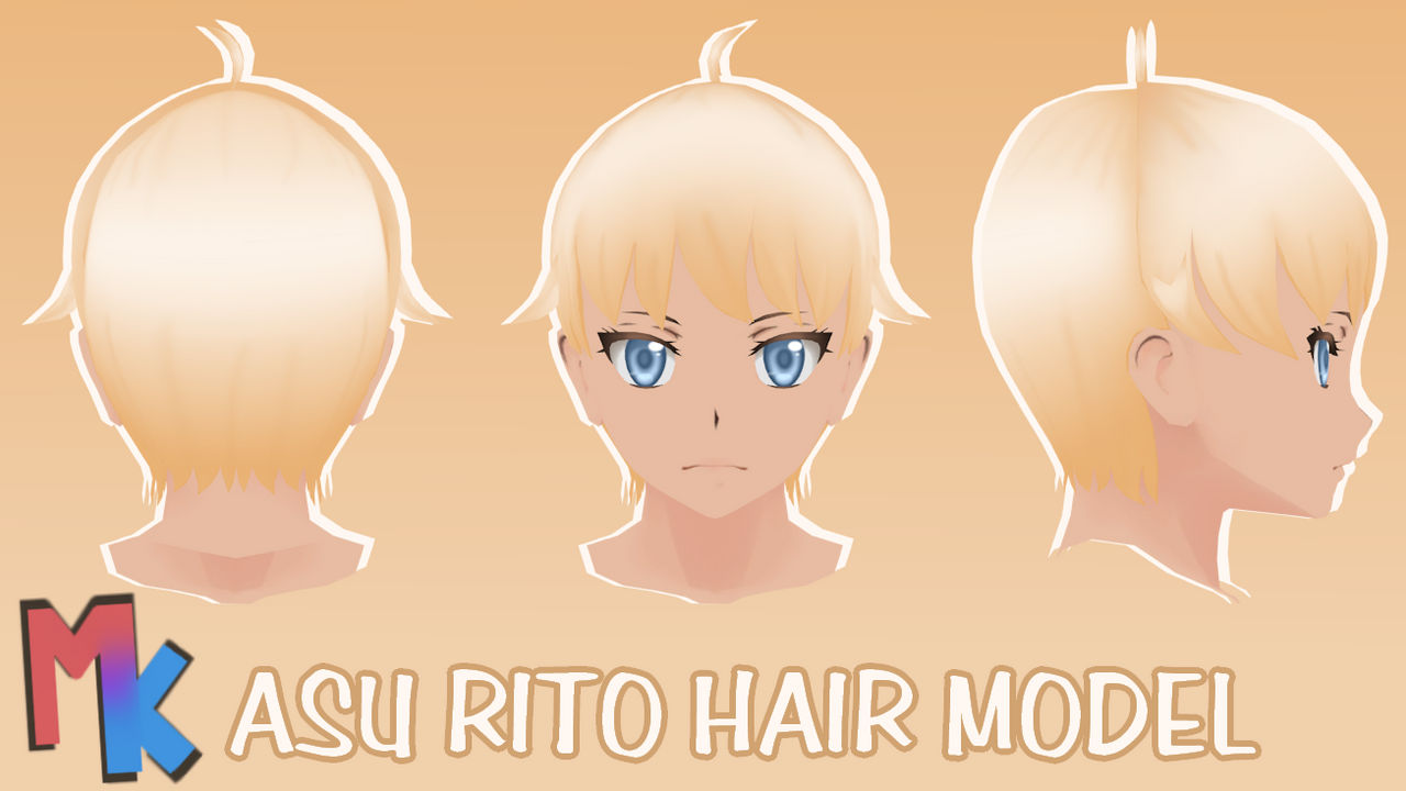 Asu Rito Hair Model // Yandere Simulator by SkyeLimited on DeviantArt