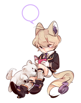 [Comm] Mikel and puppy (Marie-Antoinette)