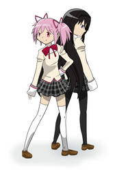 Sassy Madoka and Homura