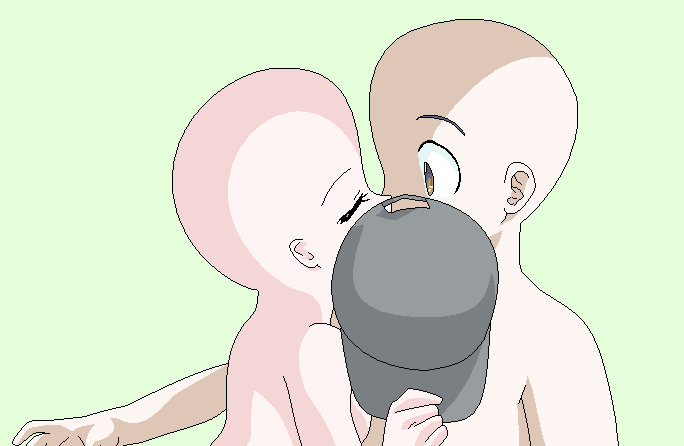 kissing anime base by GumNutBunny on DeviantArt