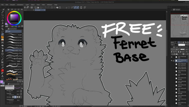 Cute Fluff ferret base(free)