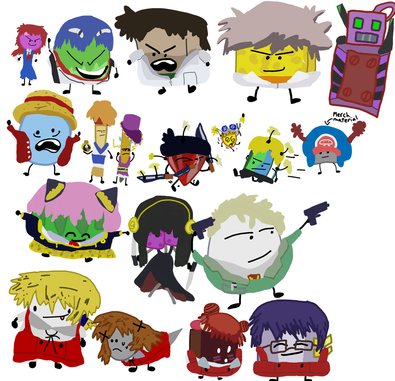 Bfdi Model Sheet BFDI Manga Sheet Part 2 by OruNumber1 on DeviantArt