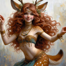 Cervine faun bellydancer