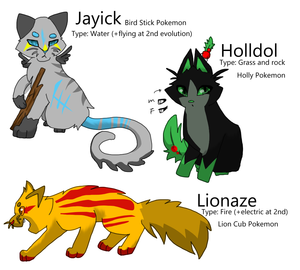 No one asked for this, but I did it anyway. Warrior cats as Pokemon:  Firestar's Evolutions : r/thedawnpatrol