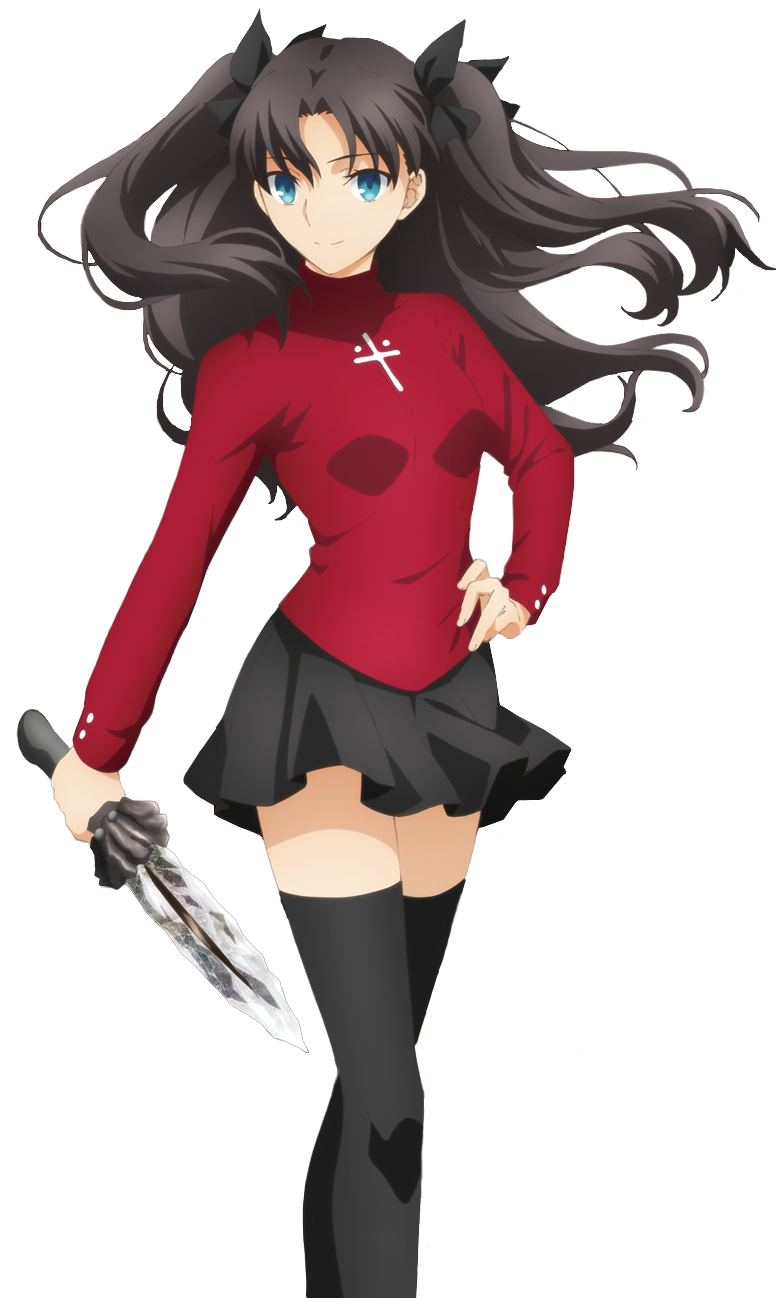 Rin Tohsaka| Fate - transparent background by sirkagura on DeviantArt