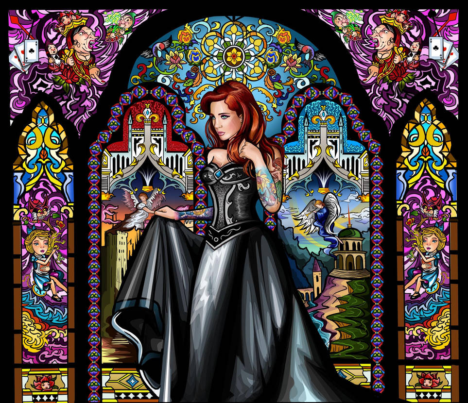 stained glass maiden