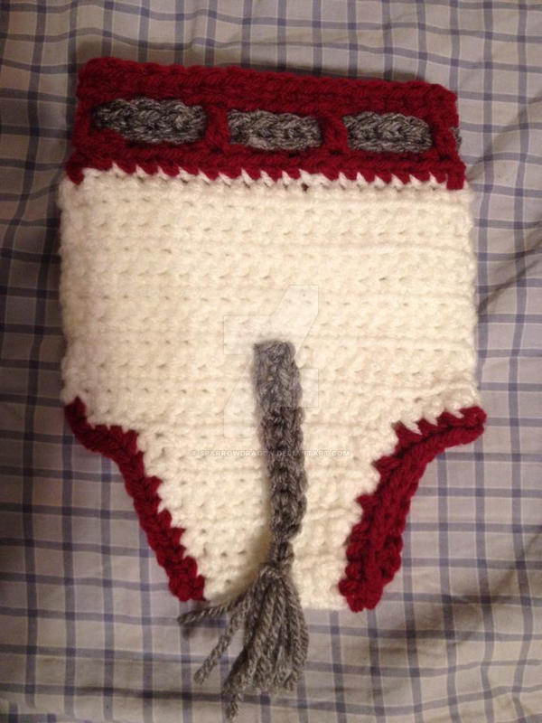 Alabama Diaper Cover with Big Al tail BACK