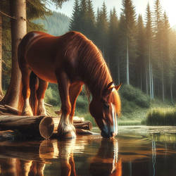 Ai Horse Drinking Water